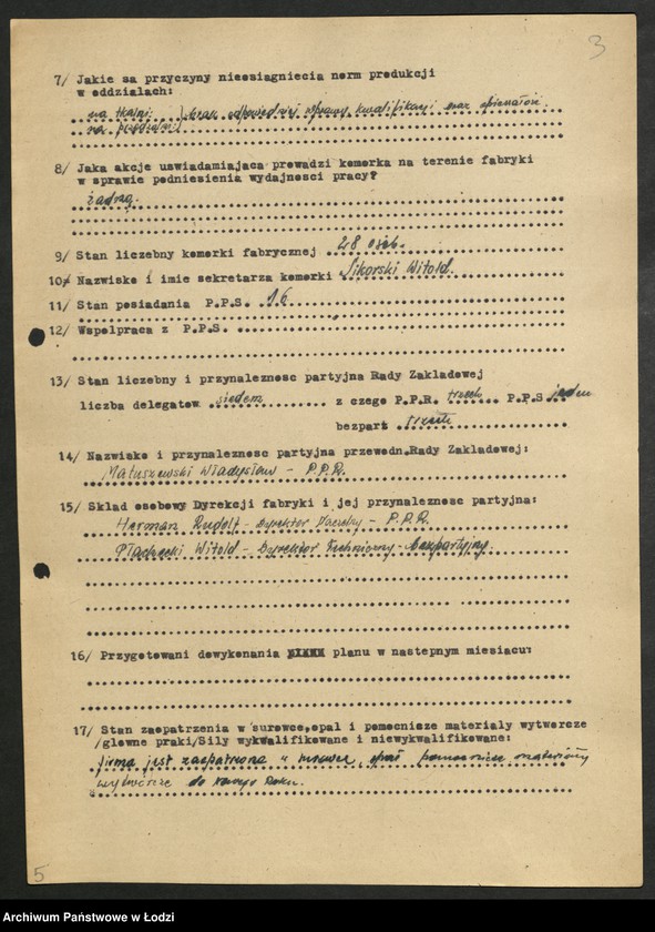 Obraz 4 z jednostki "Sprawozdania instruktorów [przemysłowych Wydziału Przemysłowego Komitetu Wojewódzkiego oraz] komitetów powiatowych i miejskich"