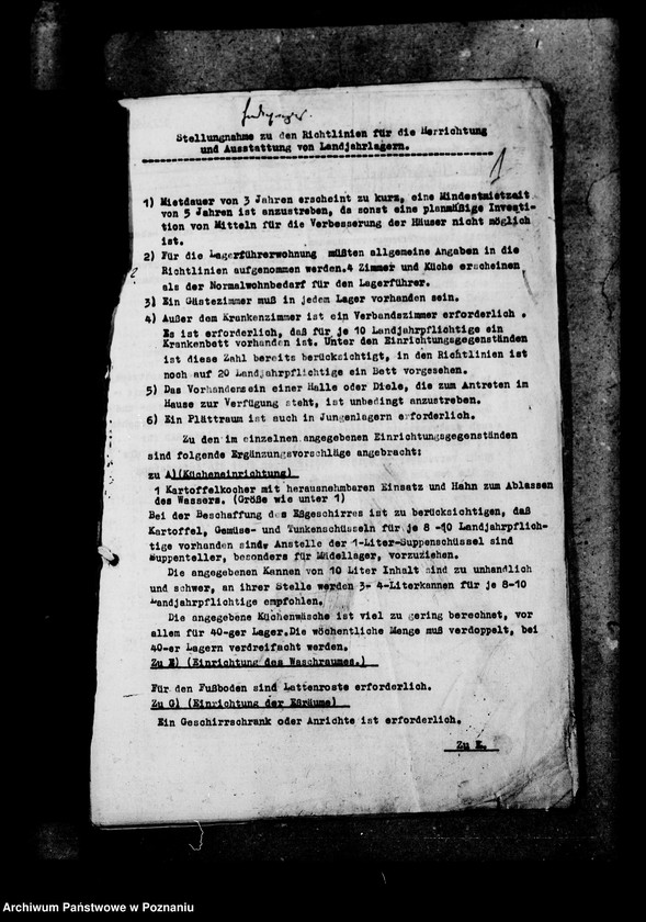 Obraz 5 z jednostki "Richtlinien für den Ausbau von Landjahrlagern"