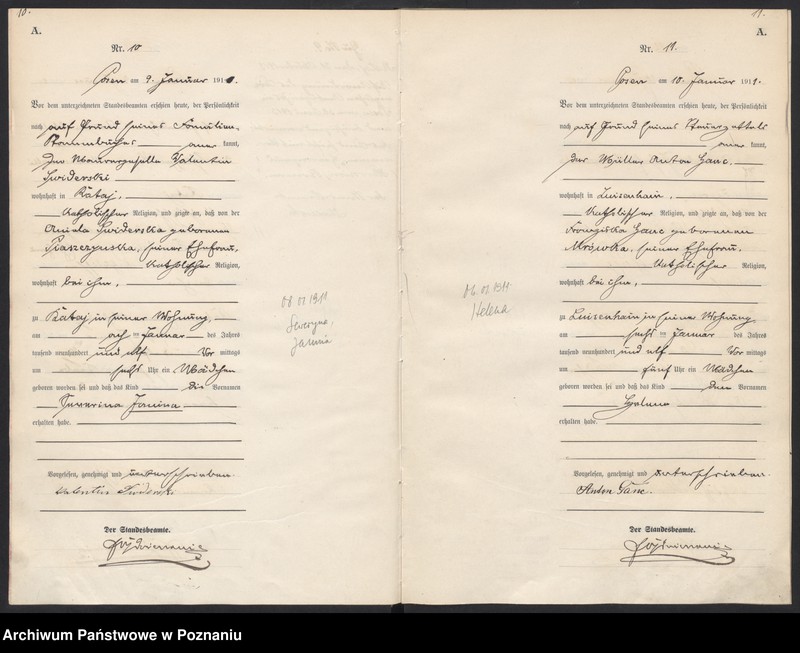 Obraz 8 z jednostki "Księga miejscowa urodzeń [Rejestr główny urodzeń]"