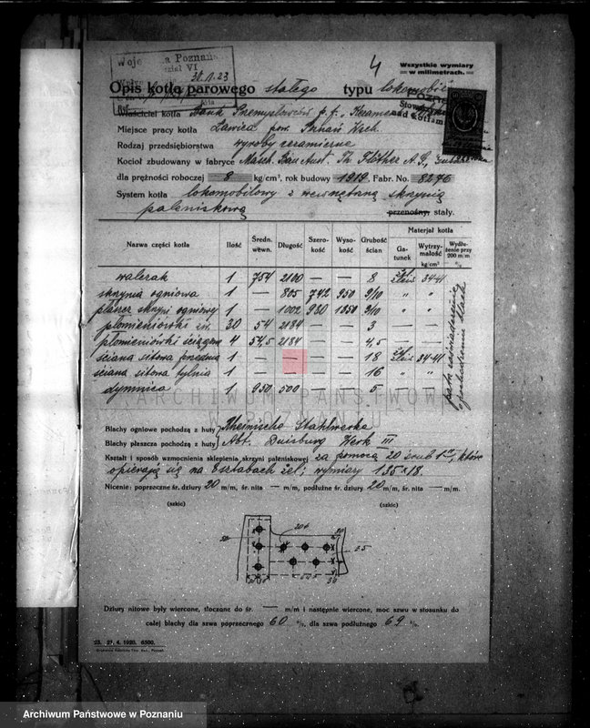 image.from.unit.number "Wyroby ceramiczne "Korament" Ławica powiat Poznań nr woj. 91"