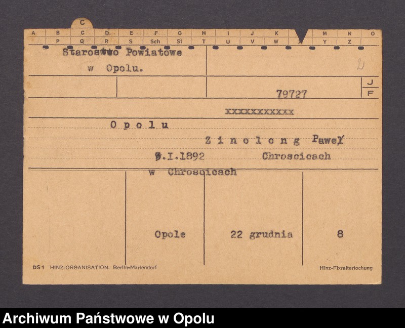Obraz 4 z jednostki "[Drewniok Paul, Gleiwitz]"