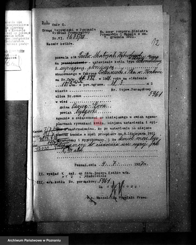 Obraz 17 z jednostki "Przetwórnia materiałów wybuchowych w Osowej Górze, pow. bydgoski nr woj. kotła 5961"