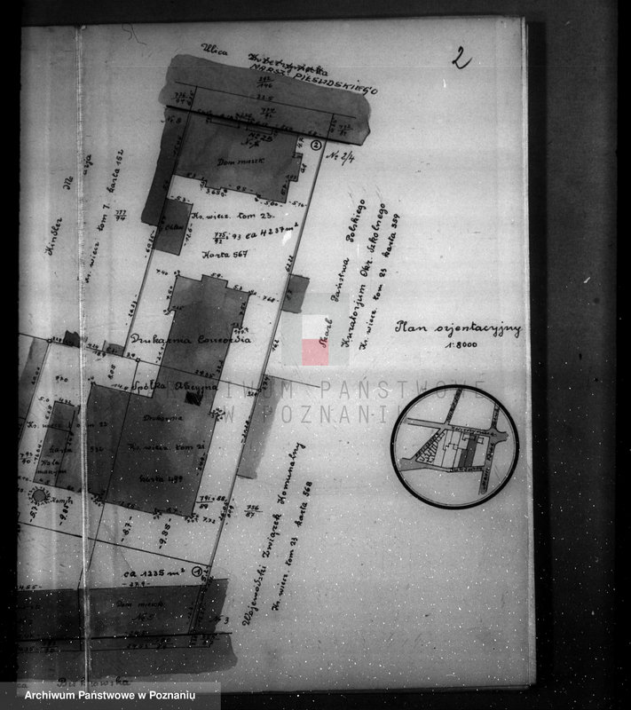 Obraz 6 z jednostki "Drukarnia "Concordia" ul. Marszałka Piłsudskiego nr 25 /plan sytuacyjny/"