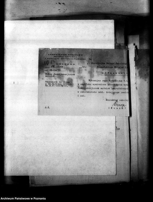 Obraz 17 z jednostki "[Nauczycielki mężatki - wykazy danych o zatrudnionych mężatkach w szkolnictwie]"