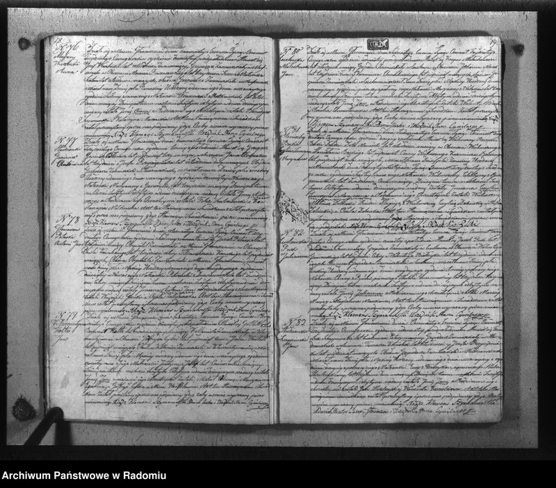 image.from.unit.number "Księga duplikatu aktów religijno cywilnych gminy i parafii Głowaczów urodzonych, zaślubionych i zmarłych w roku 1838"