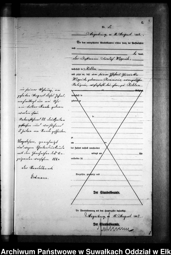 image.from.unit.number "Sterbe-Neben-Register des Preussischen Standes-Amtes Kehlen Kreis Angerburg"