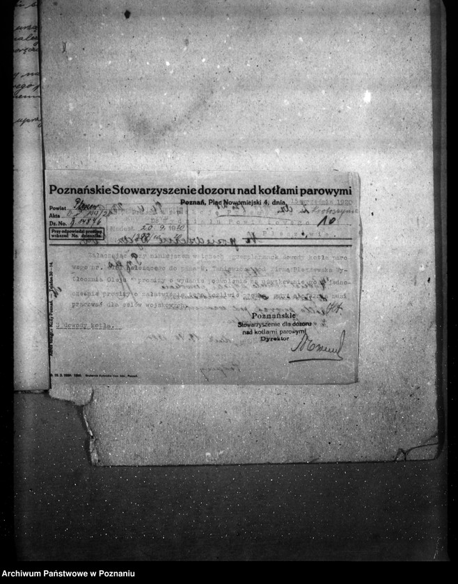 Obraz 14 z jednostki "Udzielenie koncesji na uruchomienie kotła parowego Pleszewskiej Wytłoczni Oleju"