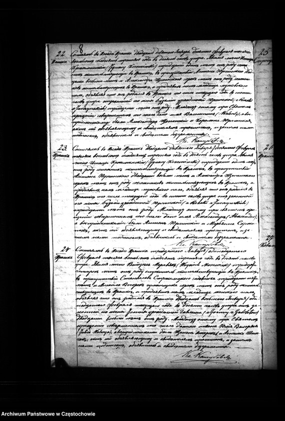 Obraz 11 z jednostki "Księga urodzeń, małżeństw i zgonów parafii rzymskokatolickiej w Praszce z roku 1873"