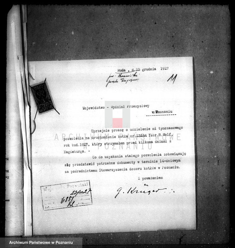 Obraz 15 z jednostki "Gospodarstwo rolne i młyn w Rudzie pow. obornicki własność. J. Kruger nr woj. kotła 6075"