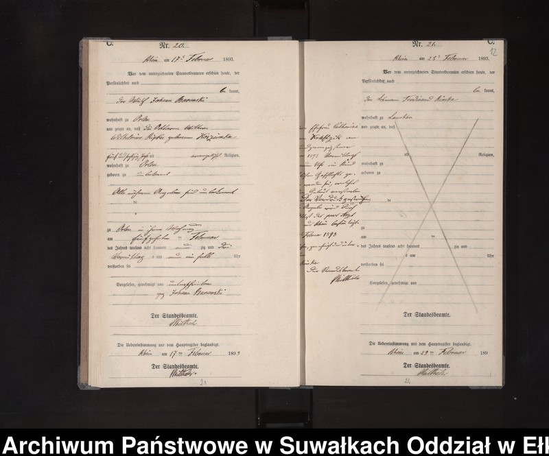 image.from.unit.number "Sterbe-Neben-Register des Königlichen Preussischen Standes-Amtes Orlen Kreis Loetzen"