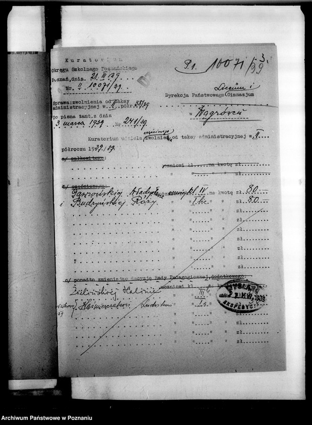 Obraz 6 z jednostki "Państwowe Liceum i Gimnazjum - Wągrowiec [spis abiturientów]"