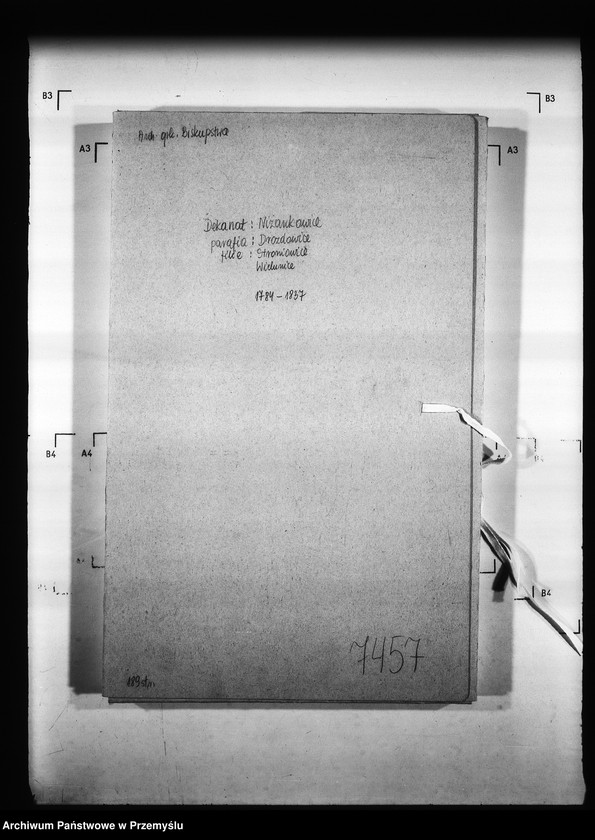 Obraz 4 z jednostki "[Kopie ksiąg metrykalnych parafii Drozdowice z filiami Stroniowice, Wielunice (dekanat Niżankowice)]"