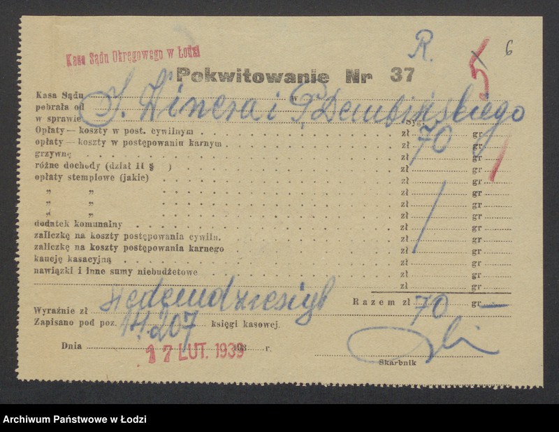 Obraz 8 z jednostki "Izrael Icek Winer, Pinkus Dębiński – sprzedaż galanterii"