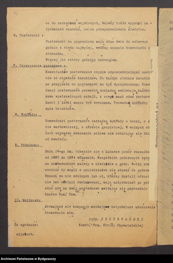image.from.unit.number "Komenda Powiatowa Lubawa ZSO. Rozkazy komendy [obsada stanowisk, organizacja]"