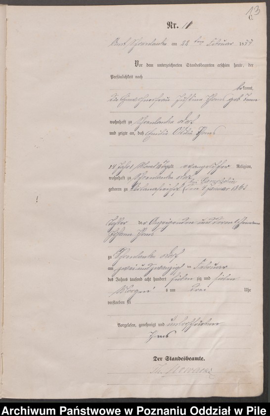 Obraz 16 z jednostki "Księga zgonów"