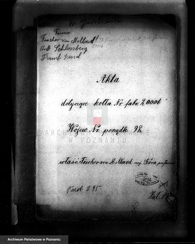 Obraz 4 z jednostki "Majętność Góra pow. jarociński, własność Fischer von Mollard nr fabr. kotła 20006 nr woj. kotła 92"