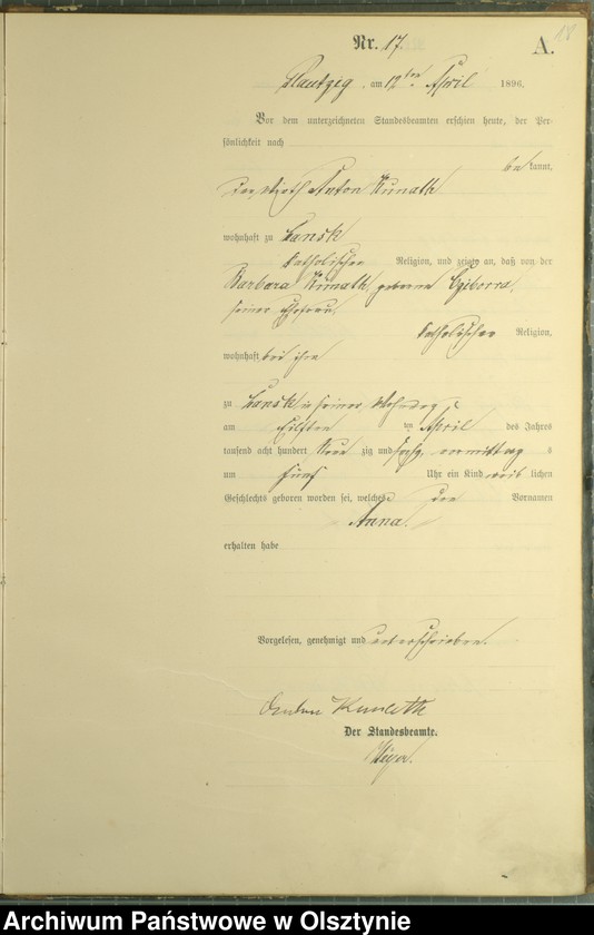 image.from.unit.number "Geburts-Haupt-Register Nr 1 - 48"