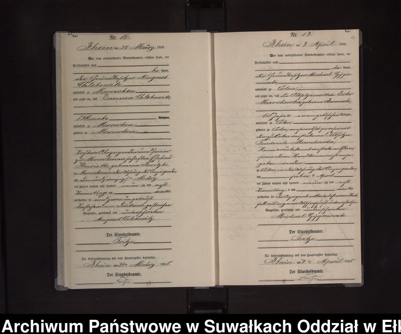 image.from.unit.number "Sterbe-Neben-Register des Königlichen Preussischen Standes-Amtes Orlen Kreis Loetzen"