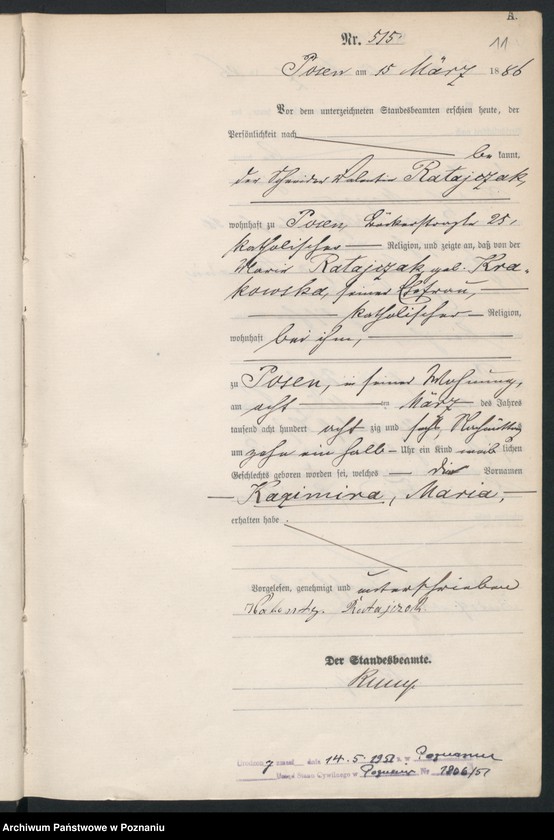 Obraz 14 z jednostki "Księga urodzeń t. II"