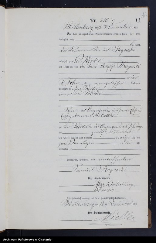 image.from.unit.number "Sterbe-Neben-Register T.II Nr 196 - 223"