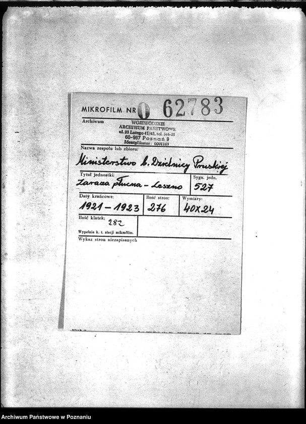 Obraz 2 z jednostki "Zaraza płucna - Leszno"