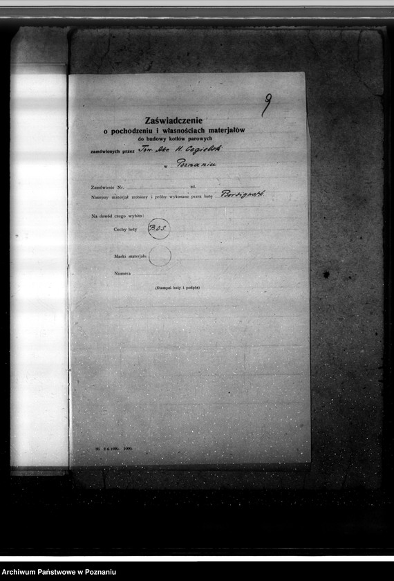 Obraz 13 z jednostki "Wydział Powiatowy w Jarocinie nr woj. kotła 2432"