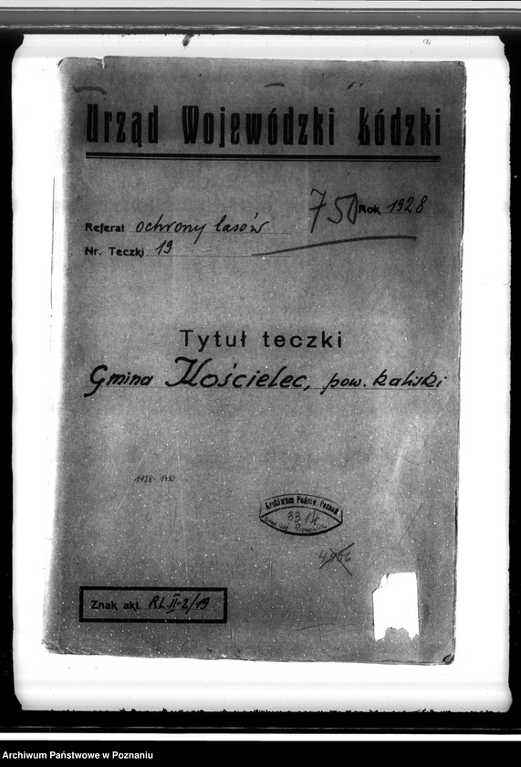 Obraz 4 z jednostki "Gmina Kościelec powiat kaliski /sprawy leśne/"