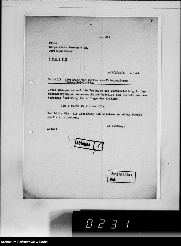 Obraz 11 z jednostki "[Korespondencja z urzędami, instytucjami i firmami] Lit.Ber-Ble"