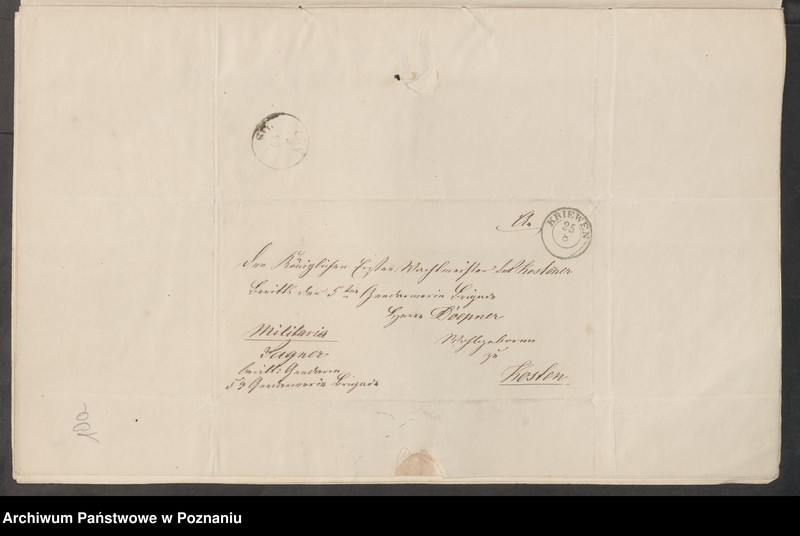 Obraz 14 z jednostki "Acta generalia des Oberpäsidialkommissars Landrat von Madai zu Kosten betreffend die Verfolgung der polnisch-revolutionären Umtriebe im Kreise Kosten /Kościan/."