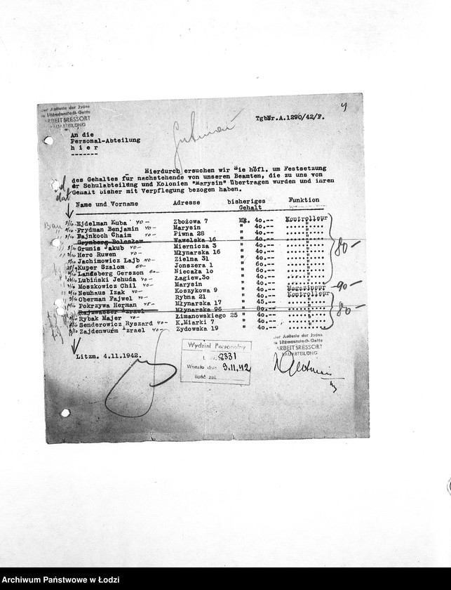 Obraz 7 z jednostki "[Korespondencja z wydziałami w sprawach personalnych, zatrudnienia i płac]"