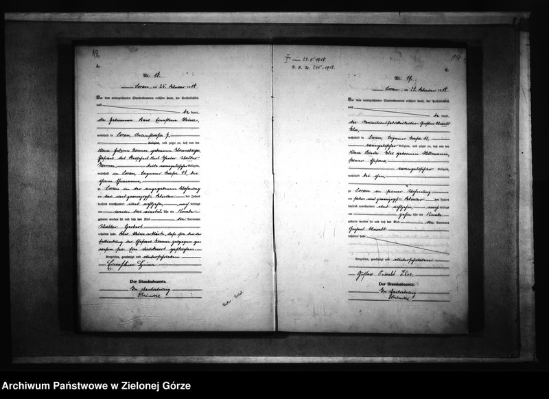 Obraz 14 z jednostki "[Księga akt urodzenia rok 1918]"