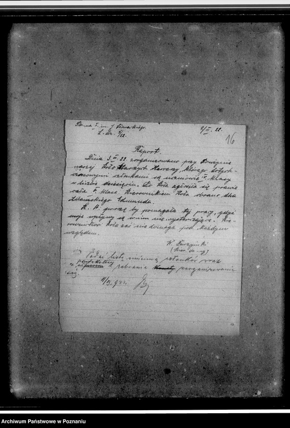 Obraz 20 z jednostki "Okólniki, rozkazy komendanta hufca, korespondencja, ewidencja i inne materiały II- giej drużyny im. Juliusza Słowackiego"