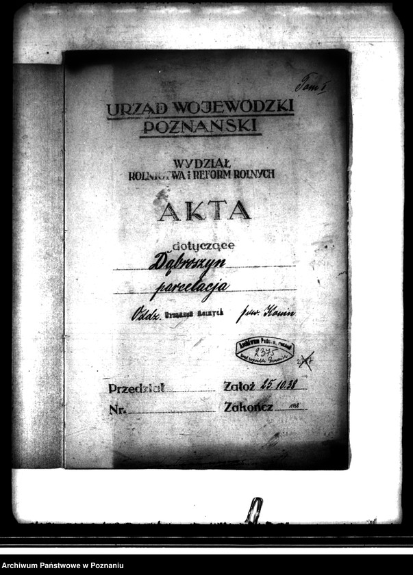 image.from.unit.number "Majątek Dąbroszyn powiatu konińskiego parcelacja"