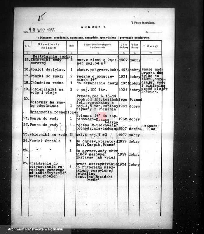 Obraz 19 z jednostki "Kwestionariusz Gazowni Miejskiej w Rogoźnie pow. obornicki"