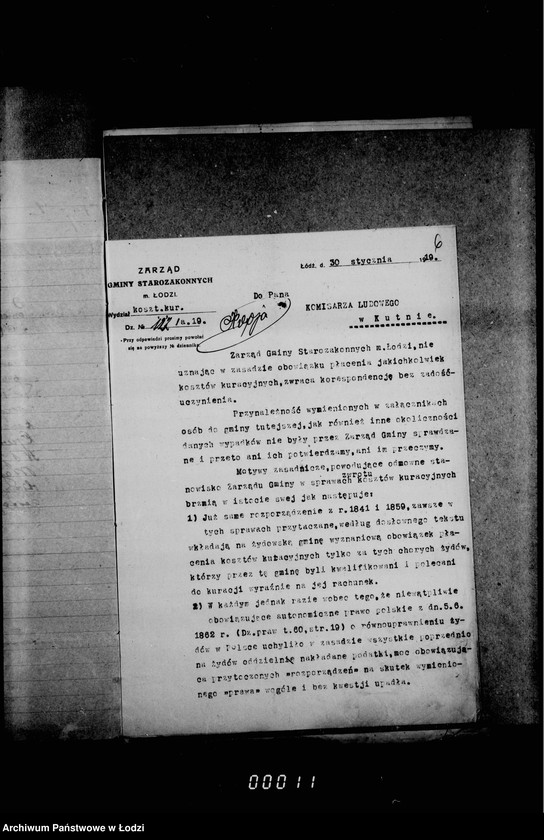 Obraz 10 z jednostki "Akta dotyczące kosztów leczniczych"