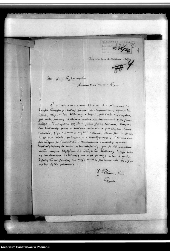 Obraz 8 z jednostki "Korespondencja w sprawach organizacyjnych i personalnych Towarzystwa"