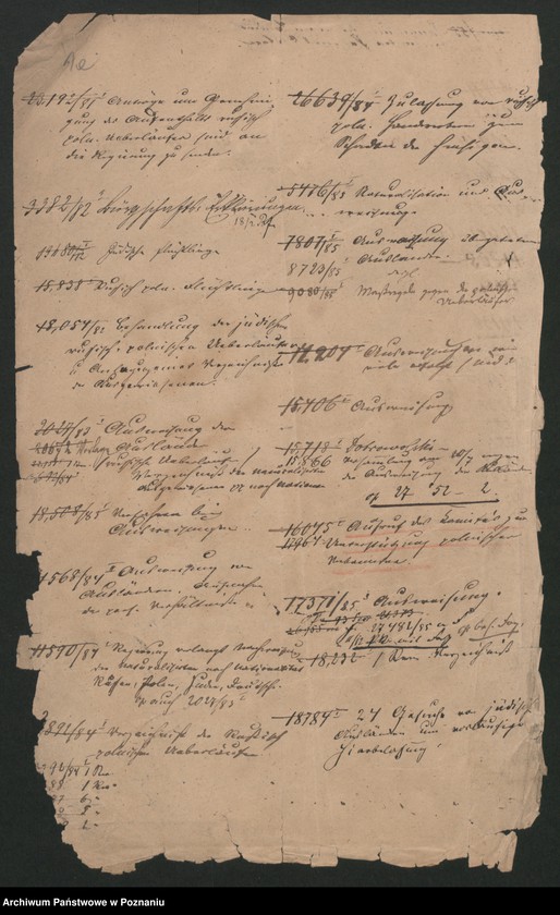 Obraz 5 z jednostki "A. gen. betr. das polnische Flüchtlingswesen in der Provinz Posen. Hierzu Verzeichnis der ausgewiesenen Ausländer"