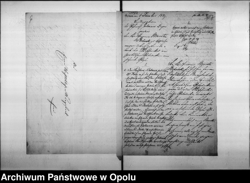 Obraz 8 z jednostki "Acta des Magistrats zu Oppeln betreffend die dem p. Bobreck ertheilte Erlaubniß zum Kleinhandel mit geistigen Getränke und zur Errichtung eines Kaffen=Etablissements in seinem Hause No 35 Odervorstadt so wie die Denunciation des p. Angres"
