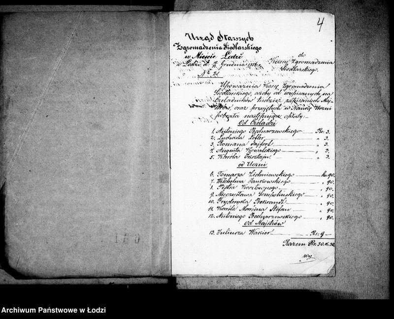 Obraz 6 z jednostki "Rachunek z funduszu Kasy Zgromadzenia Siodlarskiego w mieście Łodzi"