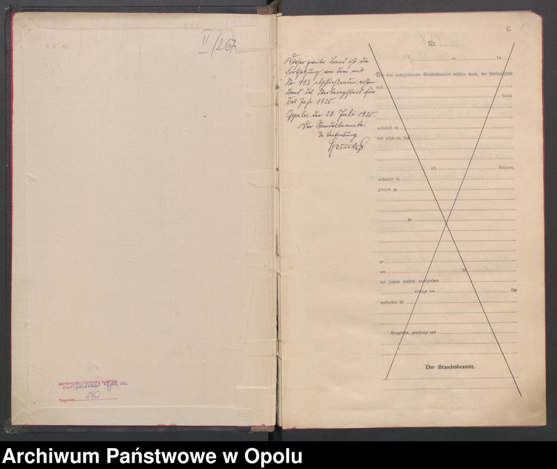 Obraz 3 z jednostki "[Rejestr zgonów] 1920 Tom II Nr 484-794"