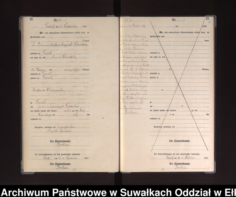 image.from.unit.number "Sterbe-Neben-Register des Königlichen Preussischen Standes-Amtes Gneist Kreis Loetzen"