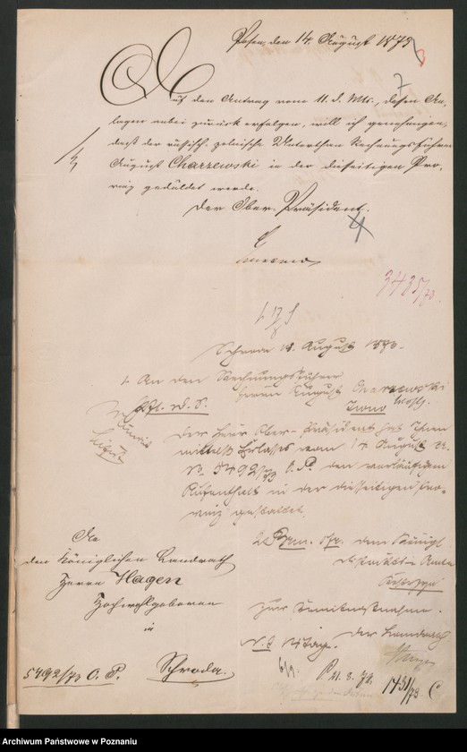 Obraz 10 z jednostki "A. betr. August Charczewski, Rechnungsführer in Iwno"