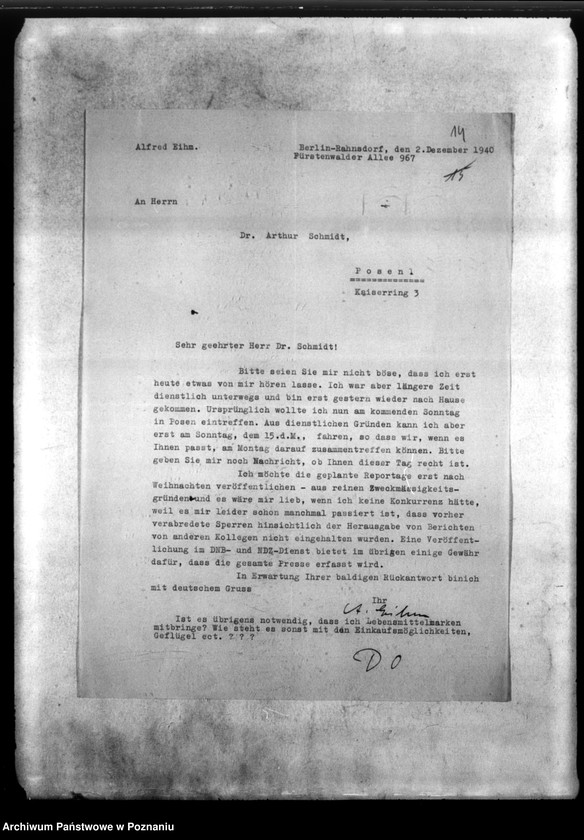 Obraz 18 z jednostki "Korespondencja w sprawie przewożenia zwłok Niemców, którzy zginęli w 1939 roku oraz w sprawie samochodu i w sprawie wynagrodzenia szoferów za pracę"