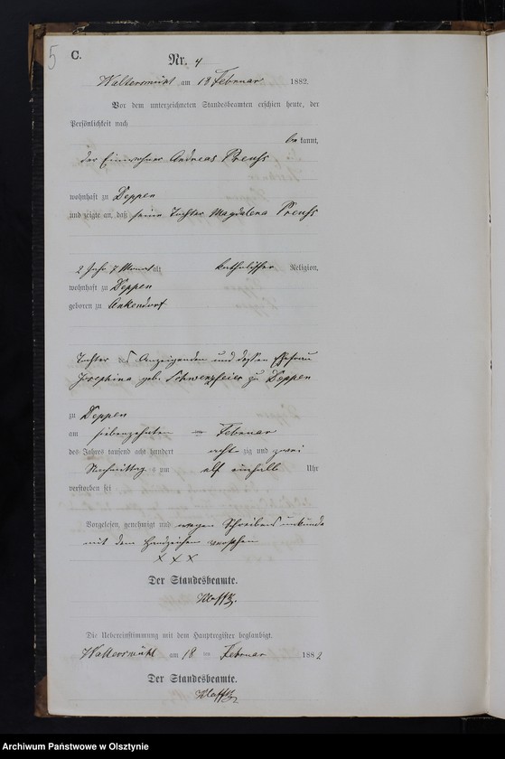 image.from.unit.number "Sterbe-Neben-Register Nr 1 - 46"