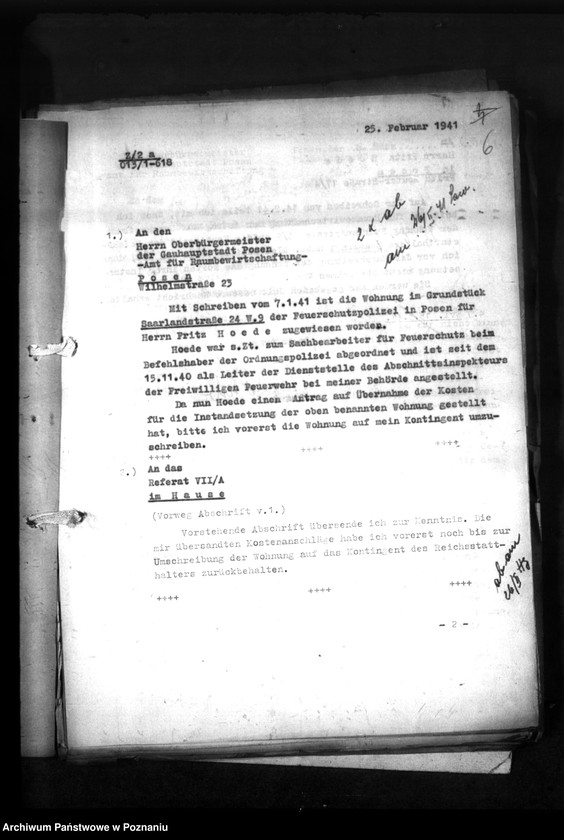 Obraz 11 z jednostki "Wohnungszuweisungen für Deutsche. Verdrängung der Polen."