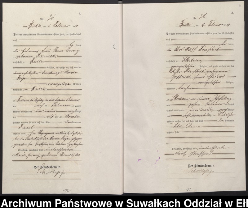 image.from.unit.number "[Geburts-Haupt-Register des Königlichen Preussischen Standes-Amtes Bialla Kreis Johannisburg]"