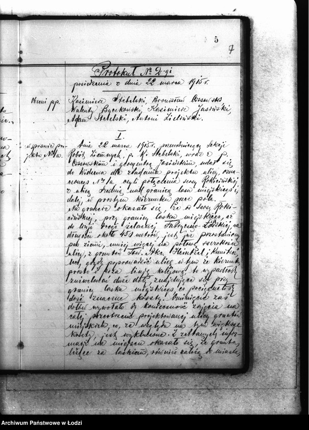 Obraz 9 z jednostki "[Protokoły posiedzeń członków Sekcji]"