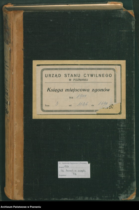 Obraz 2 z jednostki "Księga miejscowa zgonów t. III"