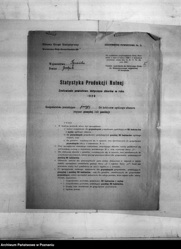 Obraz 7 z jednostki "/Statystyka produkcji rolnej - zestawienie powiatowe - Grodzisk/"