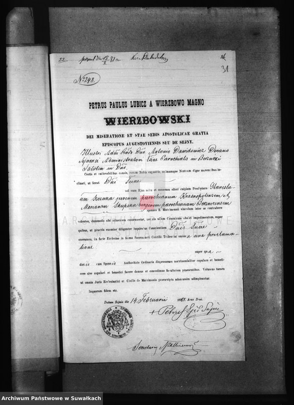 image.from.collection.number "Ważne, ciekawe, zaskakujące. Dokumenty z ksiąg stanu cywilnego.111"